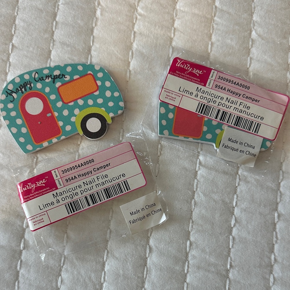 happy camper manicure nail file 2 pack
